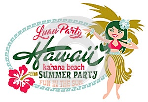 Luau party summer beach