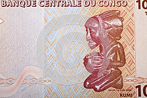 Luba carving from Congolese franc