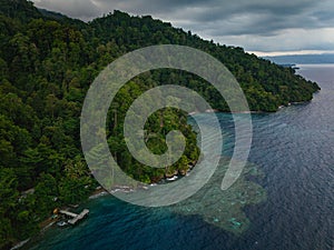 Lubang Buaya Beach in Morella, Central Maluku, Indonesia photo