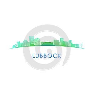 Lubbock skyline silhouette.