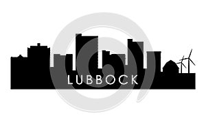 Lubbock skyline silhouette.