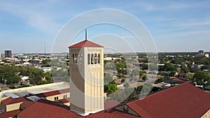 Lubbock, Texas, Downtown, Broadway Church of Christ, Aerial Flying