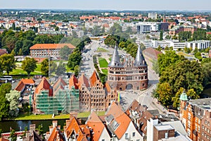 Lubeck city with the Holsten Gate