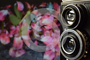 The lubitel and brick wall