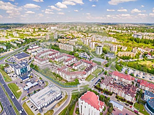 Lublin from the air. District Czuby seen from the air.