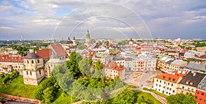 Lublin - the old city from the air. After Farze Square and other tourist attractions - the view from the air.