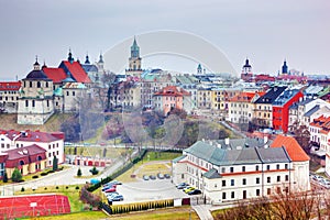 Lublin old town panorama, Poland. photo