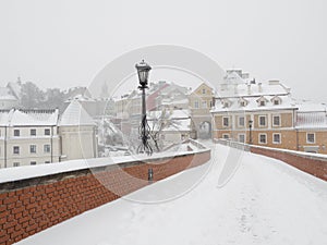 Lublin Old Town in winter.