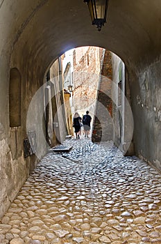 Lublin, Poland, old town passage under archway