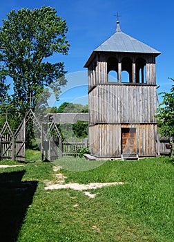 Lublin, Poland: Wooden Belltower and Gate