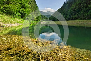 Lubochniansky tajch lake in Lubochnianska dolina valley in Velka Fatra mountains