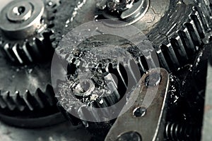 Lubricated gears of vehicular transmission