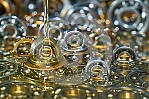 Lubricating oil. Ball bearing