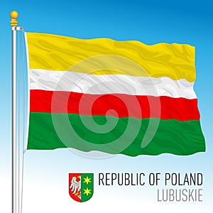 Lubuskie regional flag and coat of arms, Poland