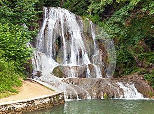 Lucansky vodopad waterfall in lucky village