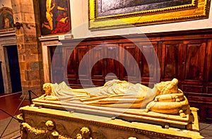 The tombstone of Ilaria del Carretto in Lucca Cathedral, Italy