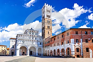Lucca, Italy - Piazza San Giovanni, Tuscany old city photo