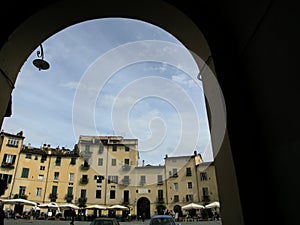 Lucca Tuscany  ampitheatre from roman times 