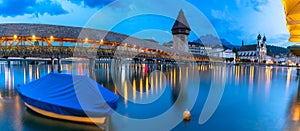 Lucerne in the evening, Switzerland