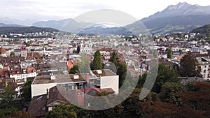 Lucerne skyline aerial