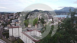 Lucerne skyline aerial