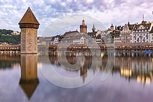 Lucerne at sunrise, Switzerland