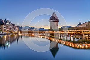 Lucerne, Switzerland Over the Reuss River