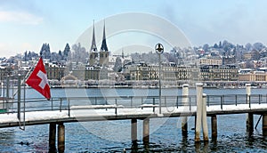 Lucerne in the winter, Switzerland.