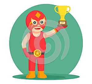 Lucha character profession design vector