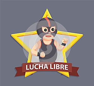 Lucha libre character profession design vector