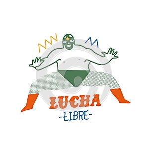 Lucha libre mexican traditional wrestling fights show poster