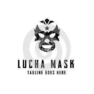 Lucha Mask Logo Design inspiration. vector illustration