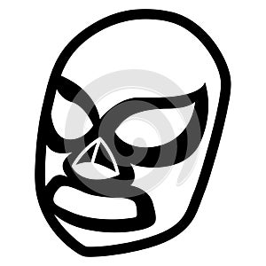 Luchador mask Hand drawn, Vector, Eps, Logo, Icon, silhouette Illustration by crafteroks for different uses.