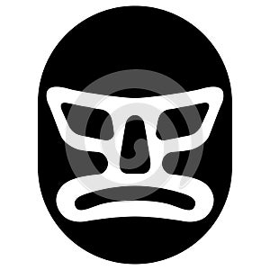 Luchador mask Hand drawn, Vector, Eps, Logo, Icon, silhouette Illustration by crafteroks for different uses. photo