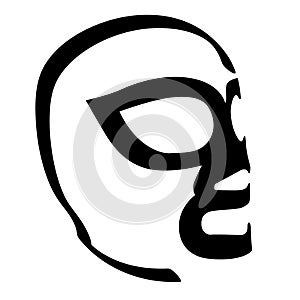 Luchador mask Hand drawn, Vector, Eps, Logo, Icon, silhouette Illustration by crafteroks for different uses. photo