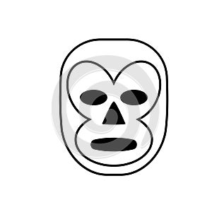 Luchador mask outline icon.