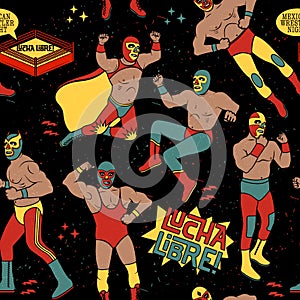 Luchadores Heroes Illustration photo