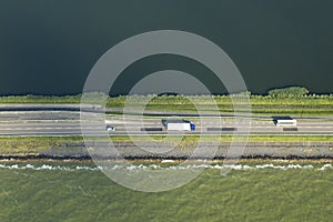 Luchtfoto van Afsluitdijk, Aerial photo of Afsluitdijk