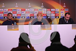 Luciano Spalletti and Bruno Peres during press conference