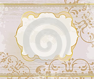 Lucid ornamental gold frame background photo