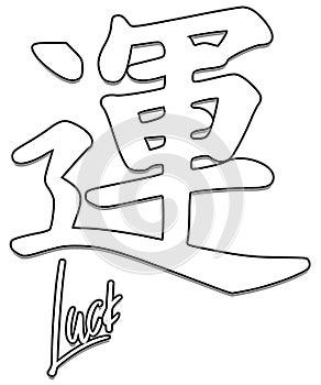 Luck Japanese Kanji Symbol