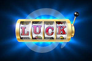 Luck word on slot machine