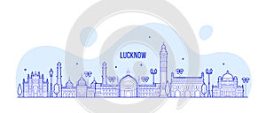 Lucknow skyline Uttar Pradesh India city vector