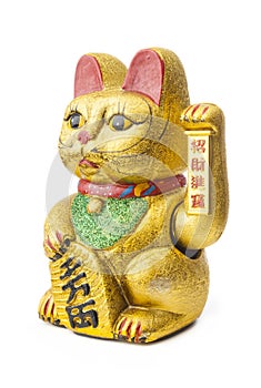 The Lucky Cat - Maneki Neko holding the Koban coin