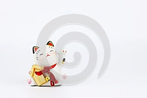 Lucky cat on white background