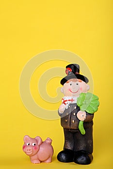 Lucky charm with chimney-sweep