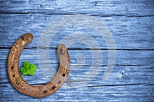 Lucky charms, wooden background