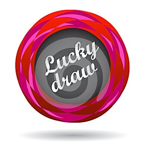 Lucky draw colorful icon