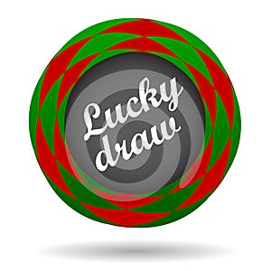 Lucky draw colorful icon