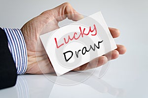 Lucky draw text concept